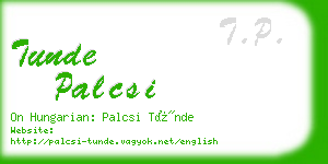 tunde palcsi business card